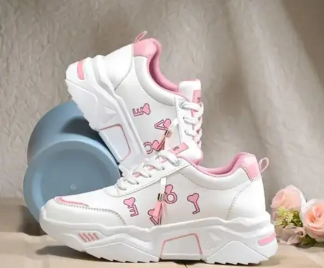 Wogdan girls white Stylish Look Casual Sneakers Shoes Womens And Girls