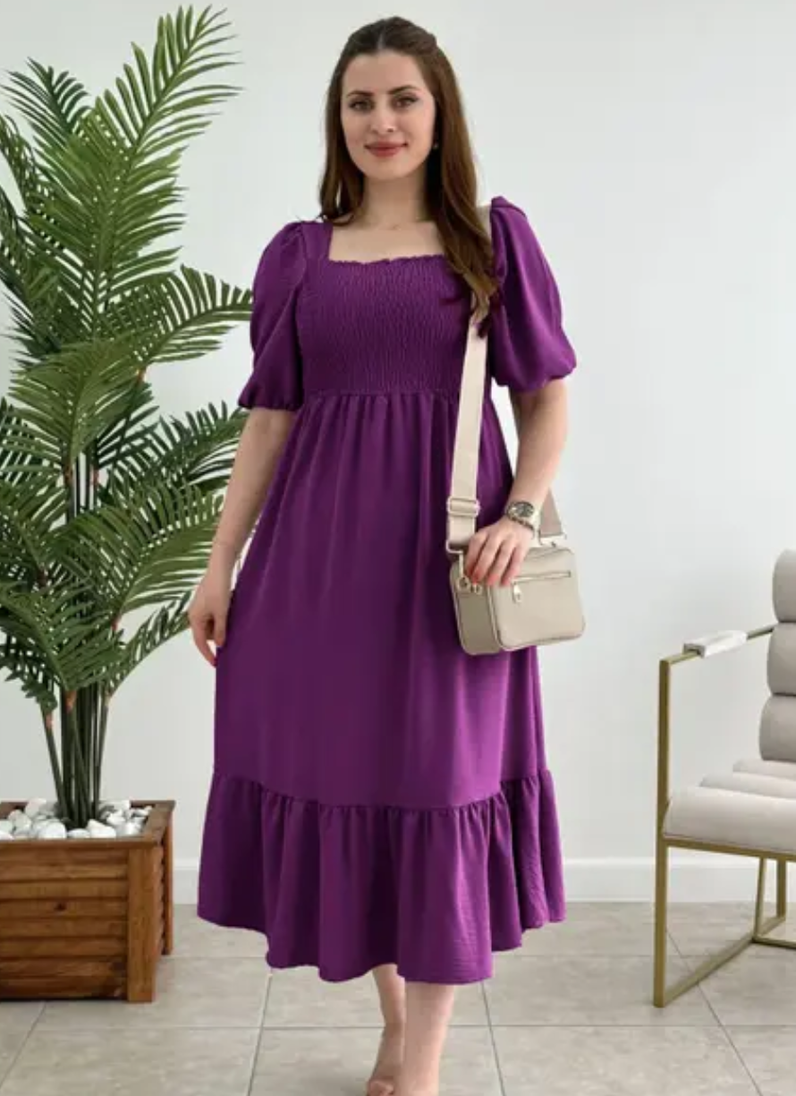 fancy gathered women dress & gown