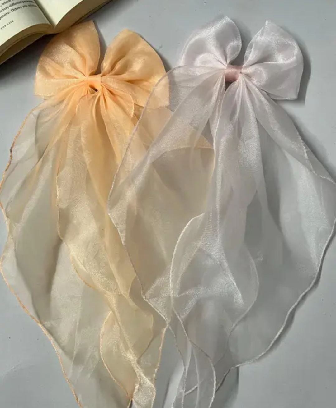 Premium Organza Bow Hair Clips (Pack of 2)