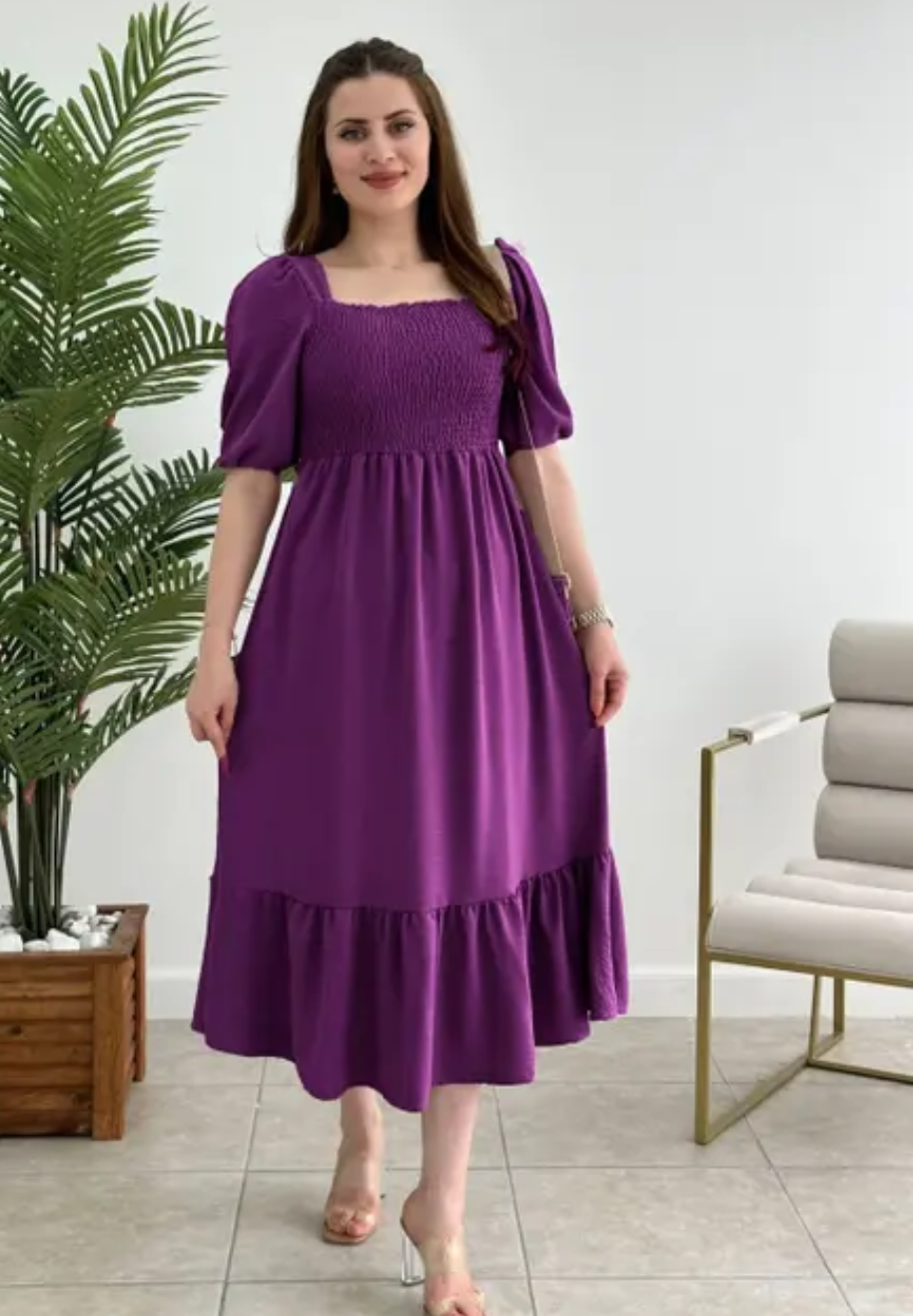 fancy gathered women dress & gown